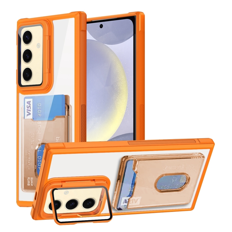 For Samsung Galaxy S24 FE 5G Card Bag Holder Acrylic Hybrid TPU Phone Case(Orange)
For Samsung Galaxy S24 FE 5G Card Bag Holder Acrylic Hybrid TPU Phone Case(Orange)