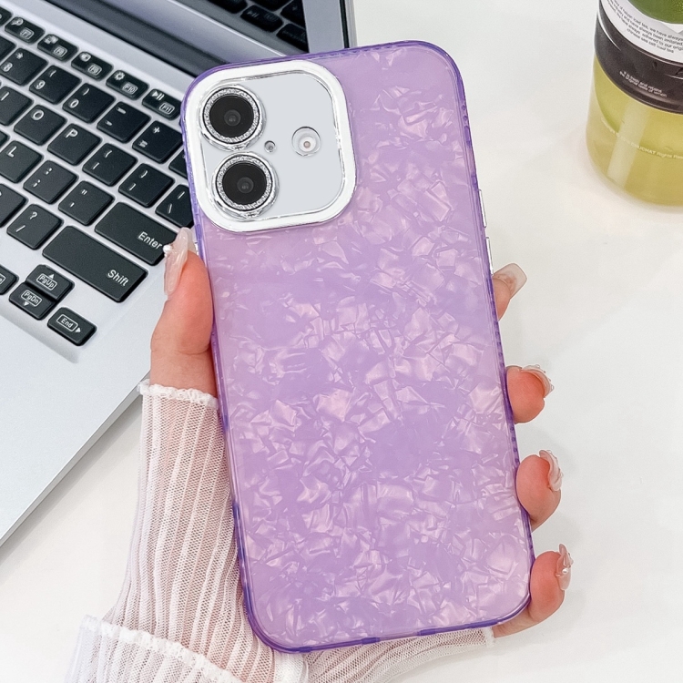 For iPhone 14 Plating Glitter Texture TPU Phone Case with Lens Film(Purple Shell Pattern)
For iPhone 14 Plating Glitter Texture TPU Phone Case with Lens Film(Purple Shell Pattern)