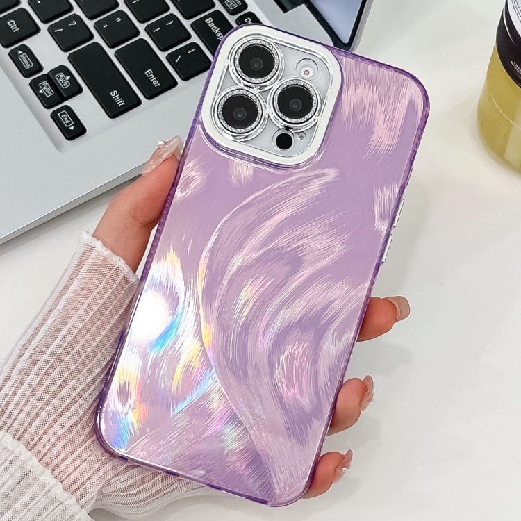 For iPhone 15 Pro Plating Glitter Texture TPU Phone Case with Lens Film(Purple Feather Yarn)
For iPhone 15 Pro Plating Glitter Texture TPU Phone Case with Lens Film(Purple Feather Yarn)