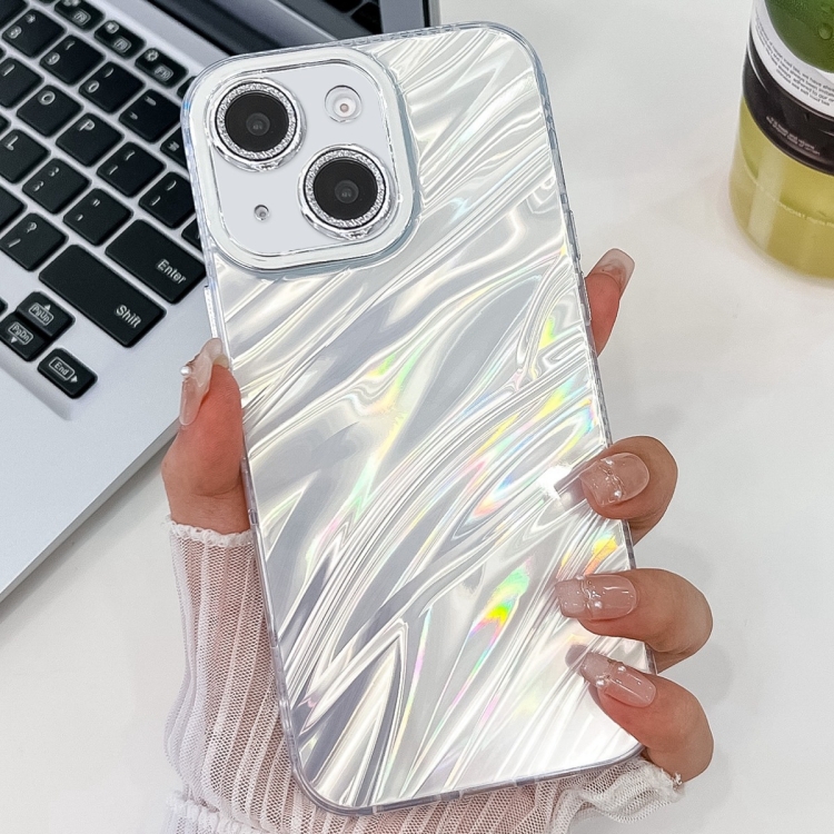 For iPhone 15 Plating Glitter Texture TPU Phone Case with Lens Film(White Water Ripples)
For iPhone 15 Plating Glitter Texture TPU Phone Case with Lens Film(White Water Ripples)