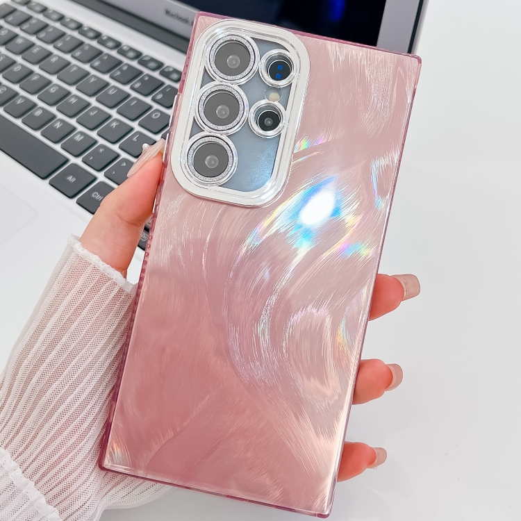 For Samsung Galaxy S25 Ultra 5G Plating Glitter Texture TPU Phone Case with Lens Film(Pink Feather Yarn)
For Samsung Galaxy S25 Ultra 5G Plating Glitter Texture TPU Phone Case with Lens Film(Pink Feather Yarn)