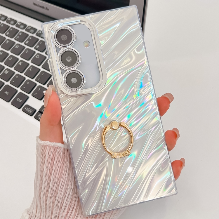 For Samsung Galaxy S24+ 5G Plating Glitter Texture Ring Holder TPU Phone Case with Lens Film(White Water Ripples)
For Samsung Galaxy S24+ 5G Plating Glitter Texture Ring Holder TPU Phone Case with Lens Film(White Water Ripples)