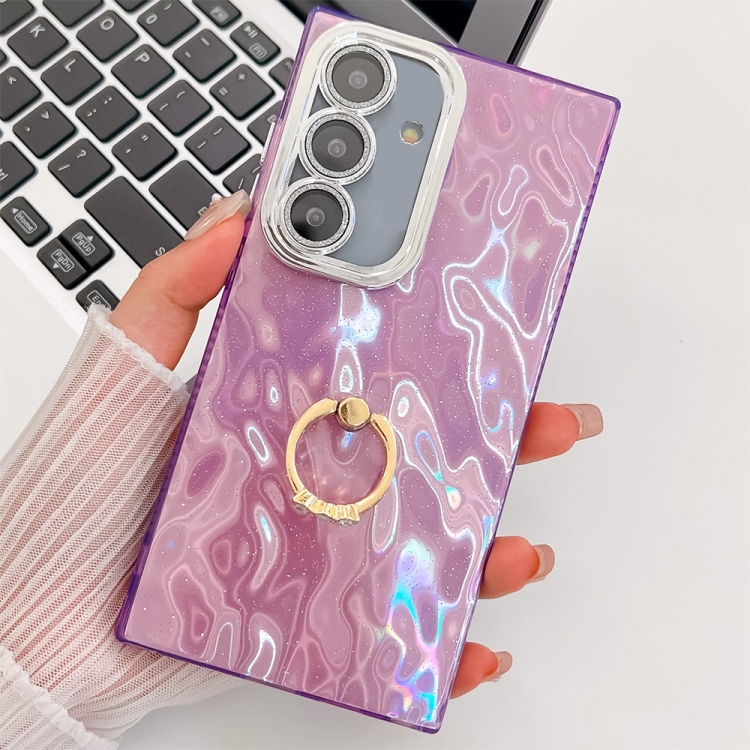 For Samsung Galaxy S24+ 5G Plating Glitter Texture Ring Holder TPU Phone Case with Lens Film(Purple Wrinkles)
For Samsung Galaxy S24+ 5G Plating Glitter Texture Ring Holder TPU Phone Case with Lens Film(Purple Wrinkles)
