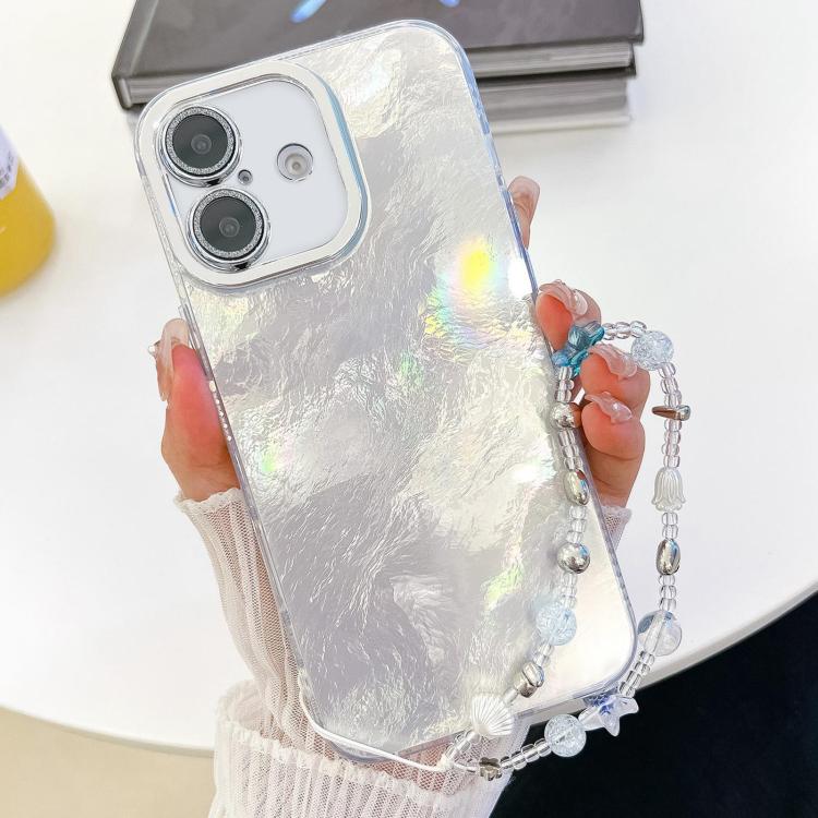 For iPhone 16 Plating Glitter Texture Chain Wristband TPU Phone Case with Lens Film(White Tinfoil Texture)
For iPhone 16 Plating Glitter Texture Chain Wristband TPU Phone Case with Lens Film(White Tinfoil Texture)