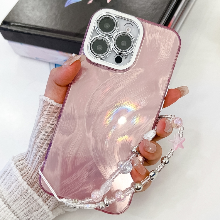 For iPhone 13 Pro Max Plating Glitter Texture Chain Wristband TPU Phone Case with Lens Film(Pink Feather Yarn)
For iPhone 13 Pro Max Plating Glitter Texture Chain Wristband TPU Phone Case with Lens Film(Pink Feather Yarn)