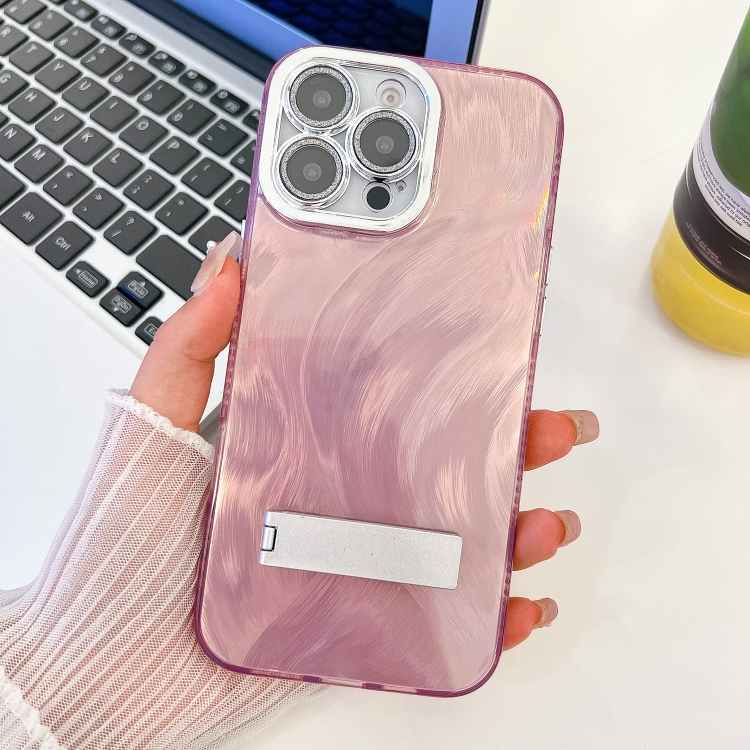 For iPhone 15 Pro Plating Glitter Texture Fold Holder TPU Phone Case with Lens Film(Pink Feather Yarn)
For iPhone 15 Pro Plating Glitter Texture Fold Holder TPU Phone Case with Lens Film(Pink Feather Yarn)