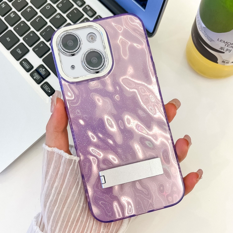For iPhone 14 Plating Glitter Texture Fold Holder TPU Phone Case with Lens Film(Purple Wrinkles)
For iPhone 14 Plating Glitter Texture Fold Holder TPU Phone Case with Lens Film(Purple Wrinkles)