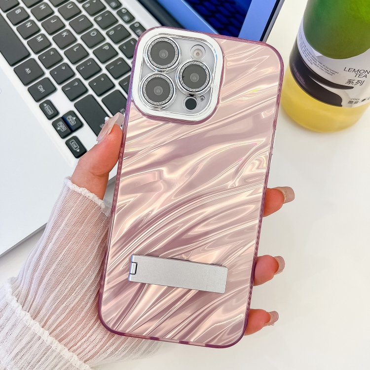 For iPhone 14 Pro Plating Glitter Texture Fold Holder TPU Phone Case with Lens Film(Pink Water Ripples)
For iPhone 14 Pro Plating Glitter Texture Fold Holder TPU Phone Case with Lens Film(Pink Water Ripples)
