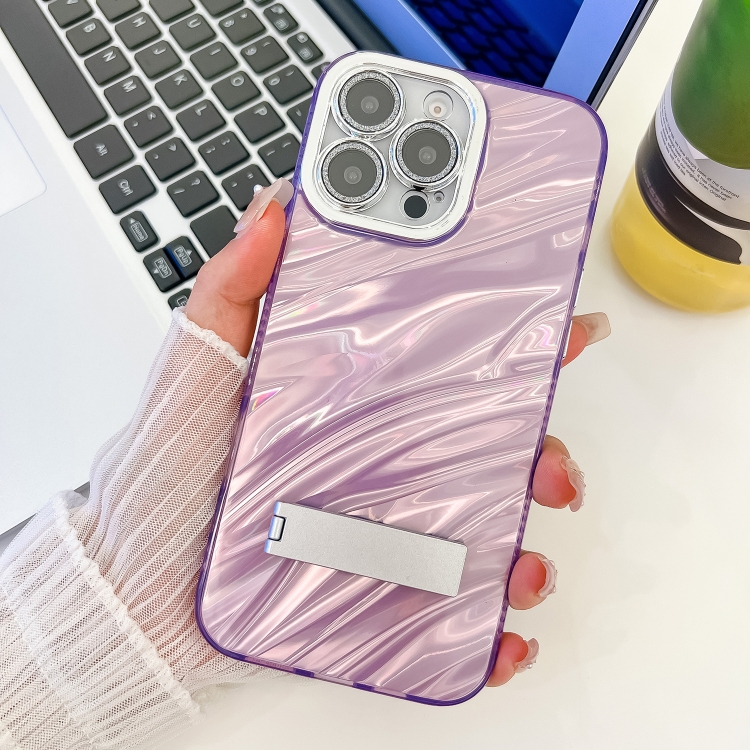 For iPhone 13 Pro Plating Glitter Texture Fold Holder TPU Phone Case with Lens Film(Purple Water Ripples)
For iPhone 13 Pro Plating Glitter Texture Fold Holder TPU Phone Case with Lens Film(Purple Water Ripples)