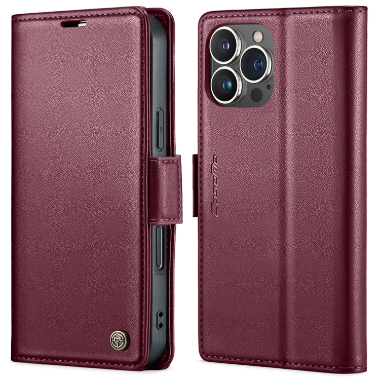 For iPhone 16 Pro CaseMe 023 Butterfly Buckle Litchi Texture RFID Anti-theft Leather Phone Case(Red)
For iPhone 16 Pro CaseMe 023 Butterfly Buckle Litchi Texture RFID Anti-theft Leather Phone Case(Red)