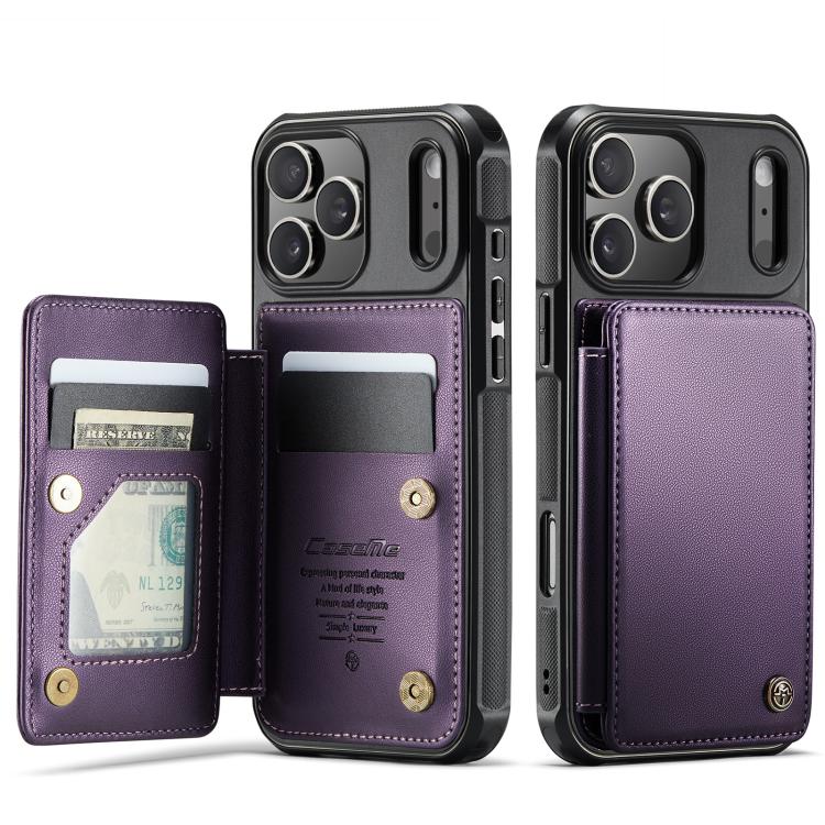 For iPhone 17 Pro CaseMe C22 Card Slots Holder RFID Anti-theft Phone Case(Purple)
For iPhone 17 Pro CaseMe C22 Card Slots Holder RFID Anti-theft Phone Case(Purple)