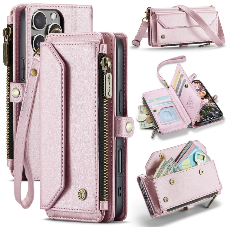For iPhone 16 Pro CaseMe C36 Card Slots Zipper Wallet RFID Anti-theft Leather Phone Case(Pink)
For iPhone 16 Pro CaseMe C36 Card Slots Zipper Wallet RFID Anti-theft Leather Phone Case(Pink)