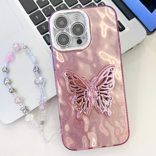 For iPhone 13 Pro Max Plating Glitter Lens Film Texture Butterfly Holder Wristband Phone Case(Pink Wrinkles)
For iPhone 13 Pro Max Plating Glitter Lens Film Texture Butterfly Holder Wristband Phone Case(Pink Wrinkles)