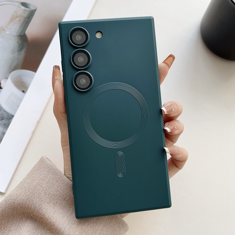 For Samsung Galaxy S23 5G Metallic Paint Magsafe Liquid TPU Phone Case(Green)
For Samsung Galaxy S23 5G Metallic Paint Magsafe Liquid TPU Phone Case(Green)