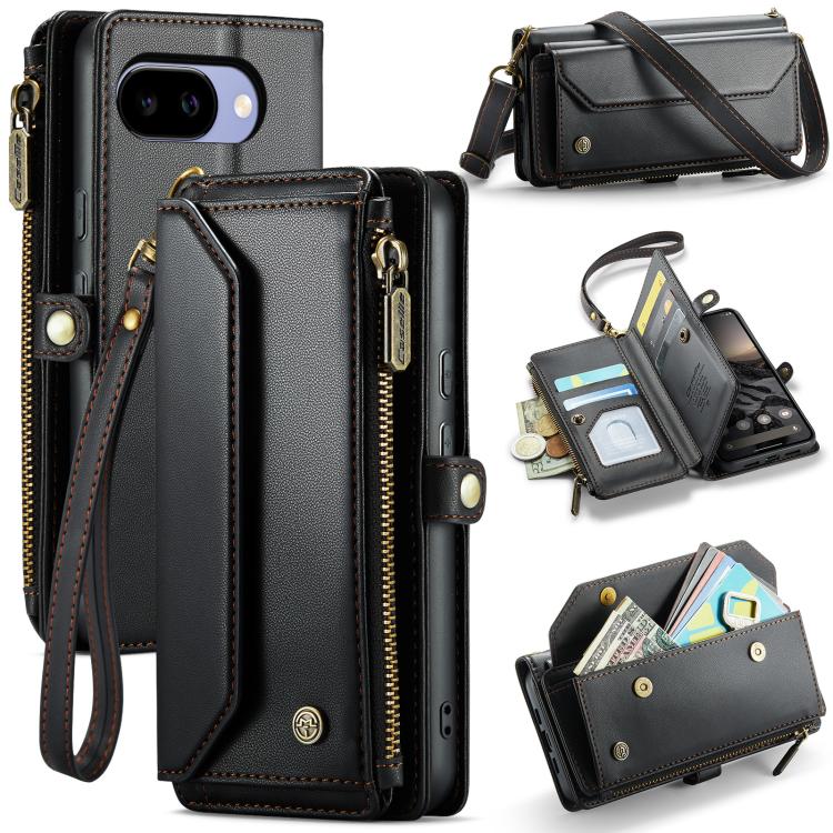 For Google Pixel 10a CaseMe C36 Card Slots Zipper Wallet RFID Anti-theft Leather Phone Case(Black)
For Google Pixel 10a CaseMe C36 Card Slots Zipper Wallet RFID Anti-theft Leather Phone Case(Black)