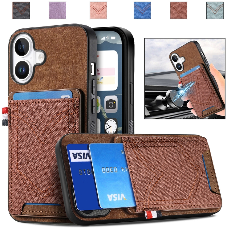 For iPhone 16 Plus Denim Texture Leather Skin Phone Case with Card Slot(Brown)
For iPhone 16 Plus Denim Texture Leather Skin Phone Case with Card Slot(Brown)