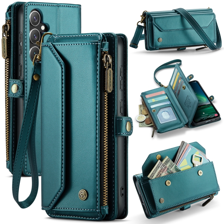 For Samsung Galaxy S24 FE 5G CaseMe C36 Card Slots Zipper Wallet RFID Anti-theft Leather Phone Case(Blue)
For Samsung Galaxy S24 FE 5G CaseMe C36 Card Slots Zipper Wallet RFID Anti-theft Leather Phone Case(Blue)
