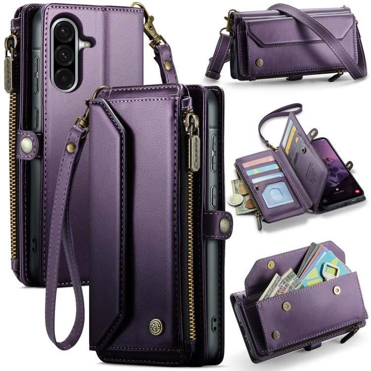 For Samsung Galaxy A36 CaseMe C36 Card Slots Zipper Wallet RFID Anti-theft Leather Phone Case(Purple)
For Samsung Galaxy A36 CaseMe C36 Card Slots Zipper Wallet RFID Anti-theft Leather Phone Case(Purple)