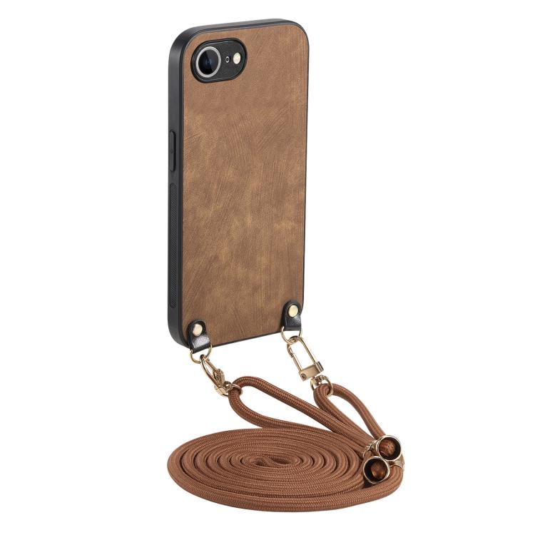For iPhone 16e Vintage Leather PC Back Cover Phone Case with Crossbody Strap(Brown)
For iPhone 16e Vintage Leather PC Back Cover Phone Case with Crossbody Strap(Brown)