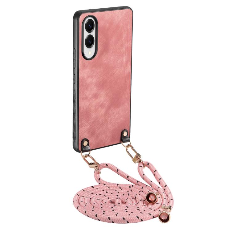 For Samsung Galaxy S25 Edge 5G Vintage Leather PC Back Cover Phone Case with Crossbody Strap(Pink)
For Samsung Galaxy S25 Edge 5G Vintage Leather PC Back Cover Phone Case with Crossbody Strap(Pink)