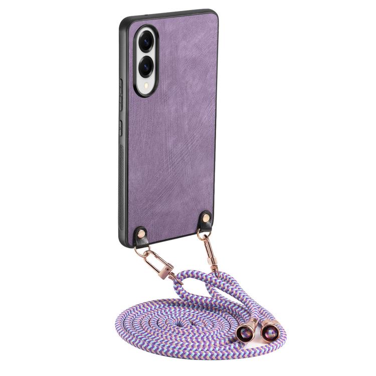 For Samsung Galaxy S25 Edge 5G Vintage Leather PC Back Cover Phone Case with Crossbody Strap(Purple)
For Samsung Galaxy S25 Edge 5G Vintage Leather PC Back Cover Phone Case with Crossbody Strap(Purple)
