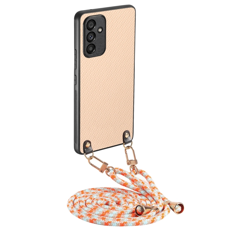 For Samsung Galaxy S24+ 5G Carbon Fiber Texture Leather Back Cover Phone Case with Crossbody Strap(Khaki)
For Samsung Galaxy S24+ 5G Carbon Fiber Texture Leather Back Cover Phone Case with Crossbody Strap(Khaki)