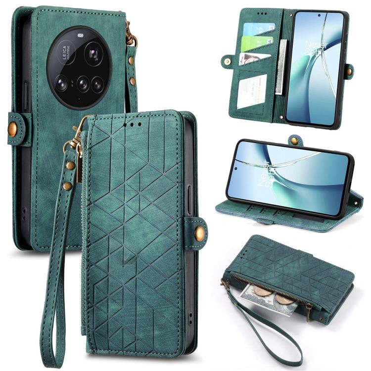 For Xiaomi 15 Ultra Geometric Zipper Wallet Side Buckle Leather Phone Case(Green)
For Xiaomi 15 Ultra Geometric Zipper Wallet Side Buckle Leather Phone Case(Green)