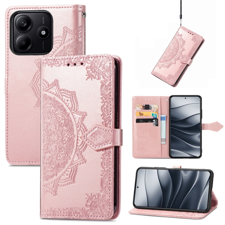For Xiaomi Redmi Note 14 5G Mandala Flower Embossed Leather Phone Case(Rose Gold)
For Xiaomi Redmi Note 14 5G Mandala Flower Embossed Leather Phone Case(Rose Gold)