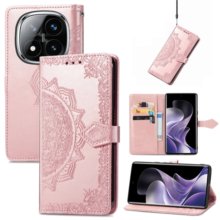 For Xiaomi Redmi Note 14 Pro+ 5G Mandala Flower Embossed Leather Phone Case(Rose Gold)
For Xiaomi Redmi Note 14 Pro+ 5G Mandala Flower Embossed Leather Phone Case(Rose Gold)