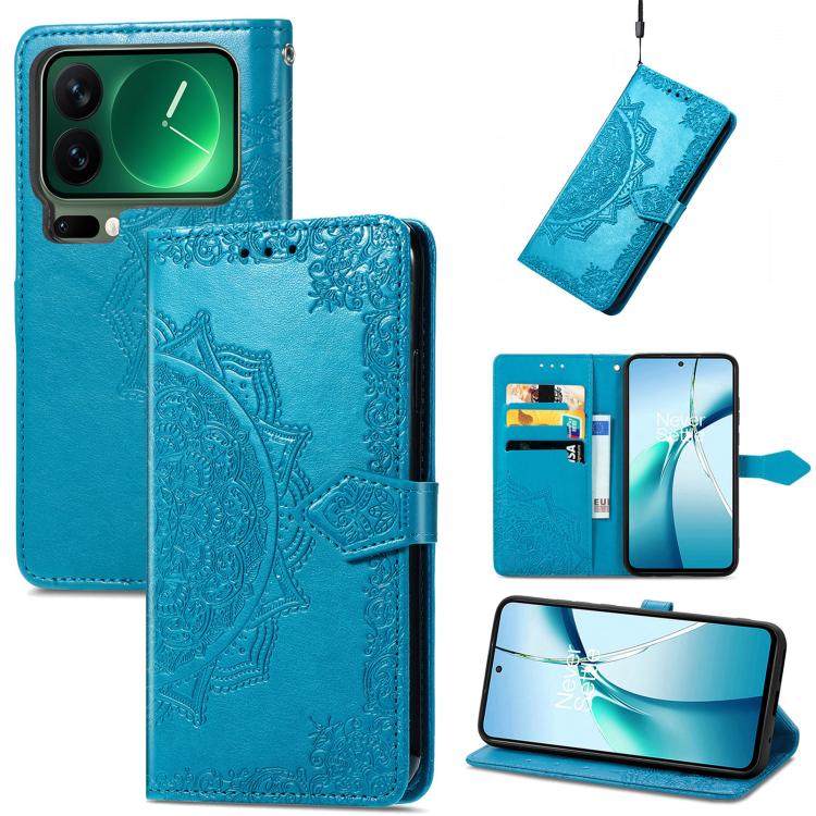 For Xiaomi 17 Pro Max Mandala Flower Embossed Leather Phone Case(Blue)
For Xiaomi 17 Pro Max Mandala Flower Embossed Leather Phone Case(Blue)