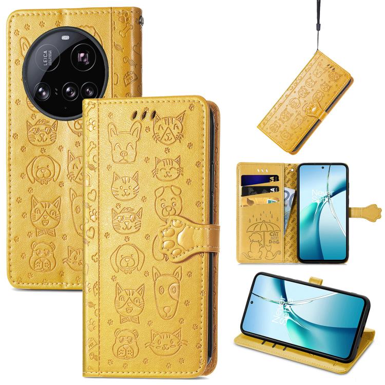 For Xiaomi 15 Ultra Cat and Dog Embossed Leather Phone Case(Yellow)
For Xiaomi 15 Ultra Cat and Dog Embossed Leather Phone Case(Yellow)