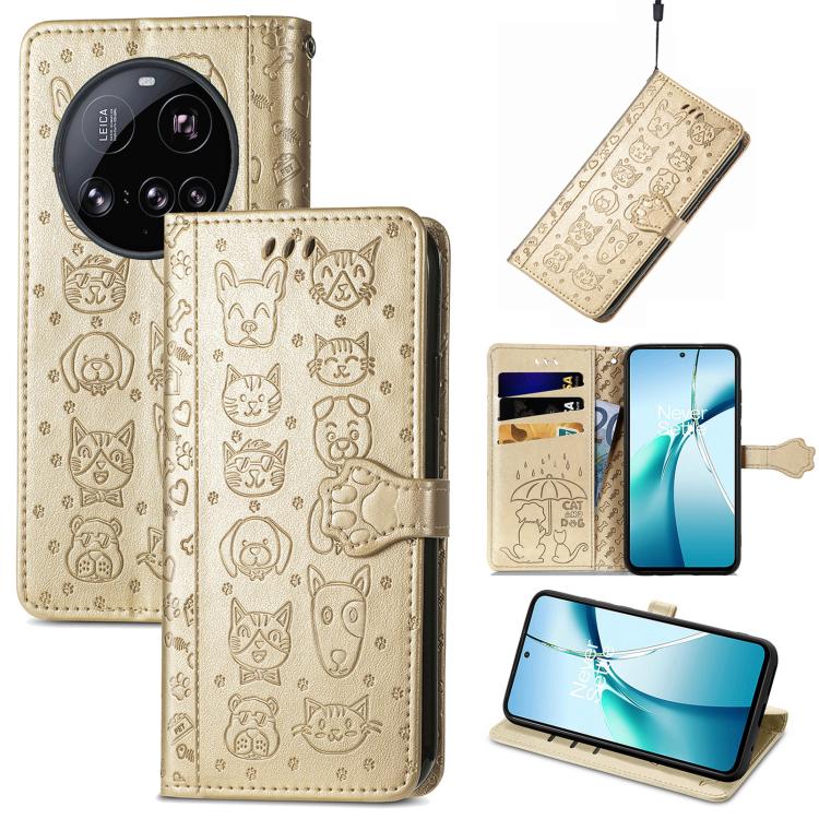 For Xiaomi 15 Ultra Cat and Dog Embossed Leather Phone Case(Gold)
For Xiaomi 15 Ultra Cat and Dog Embossed Leather Phone Case(Gold)
