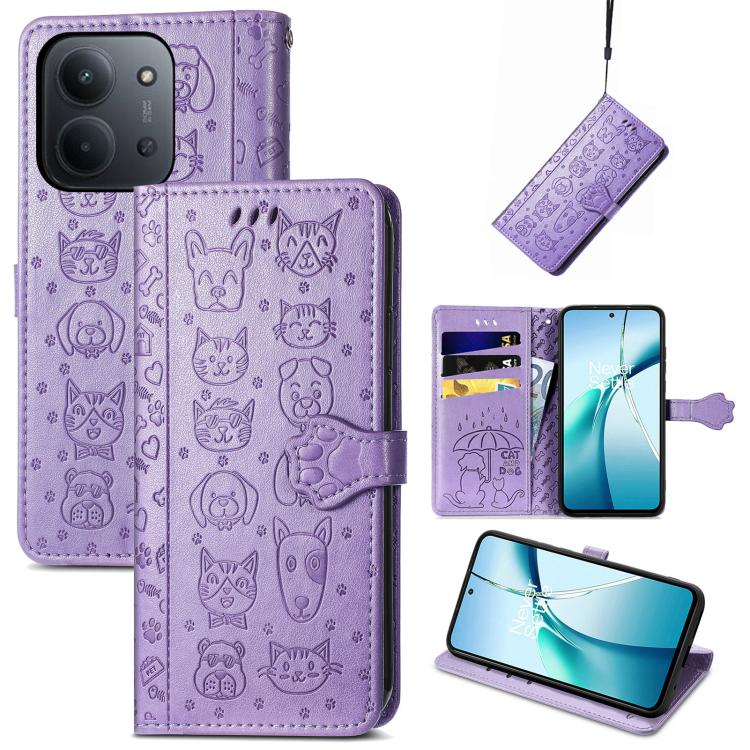 For Redmi 15C 5G / 4G Global 171mm Cat and Dog Embossed Leather Phone Case(Purple)
For Redmi 15C 5G / 4G Global 171mm Cat and Dog Embossed Leather Phone Case(Purple)