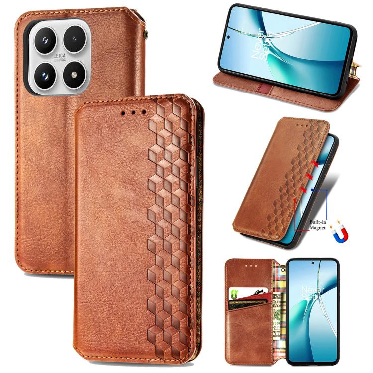 For Xiaomi 17 Cubic Grid Pressed Magnetic Leather Phone Case(Brown)
For Xiaomi 17 Cubic Grid Pressed Magnetic Leather Phone Case(Brown)