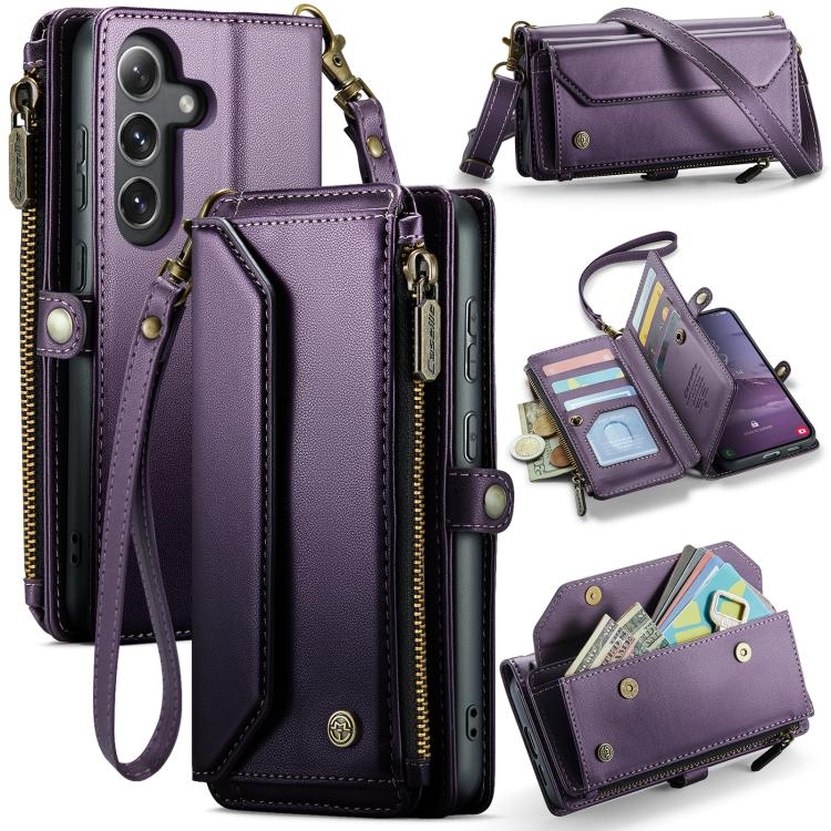 For Samsung Galaxy S25+ 5G CaseMe C36 Card Slots Zipper Wallet RFID Anti-theft Leather Phone Case(Purple)
For Samsung Galaxy S25+ 5G CaseMe C36 Card Slots Zipper Wallet RFID Anti-theft Leather Phone Case(Purple)