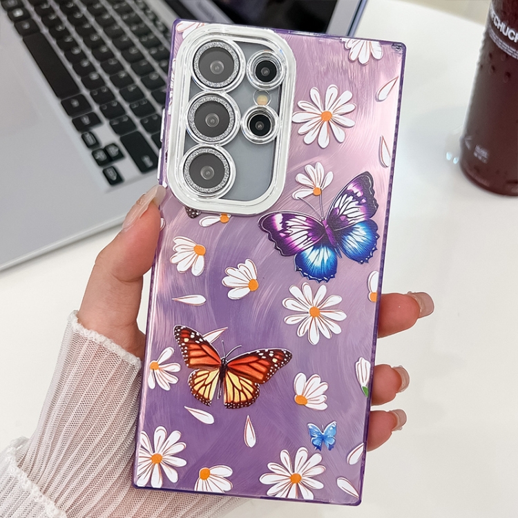 For Samsung Galaxy S23 Ultra 5G Plating Texture Butterfly TPU Phone Case with Glitter Lens Film(Daisy Butterflies HU2)
For Samsung Galaxy S23 Ultra 5G Plating Texture Butterfly TPU Phone Case with Glitter Lens Film(Daisy Butterflies HU2)