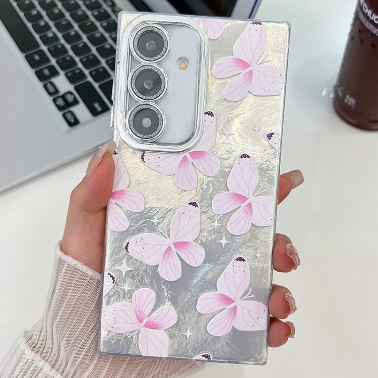 For Samsung Galaxy A55 5G Plating Texture Butterfly TPU Phone Case with Glitter Lens Film(Pink Butterflies HU5)
For Samsung Galaxy A55 5G Plating Texture Butterfly TPU Phone Case with Glitter Lens Film(Pink Butterflies HU5)