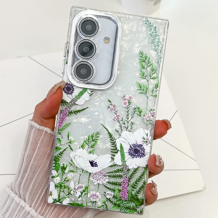 For Samsung Galaxy S25+ 5G Electroplating Flowers Plants Texture TPU Phone Case(Green Plants FL5)
For Samsung Galaxy S25+ 5G Electroplating Flowers Plants Texture TPU Phone Case(Green Plants FL5)
