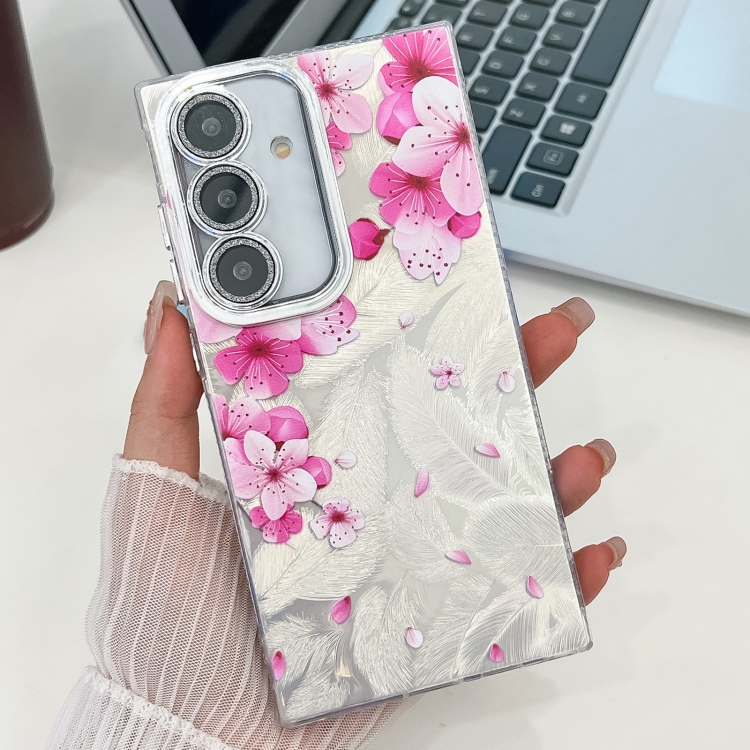 For Samsung Galaxy S25+ 5G Electroplating Flowers Plants Texture TPU Phone Case(Peach Blossom FL18)
For Samsung Galaxy S25+ 5G Electroplating Flowers Plants Texture TPU Phone Case(Peach Blossom FL18)