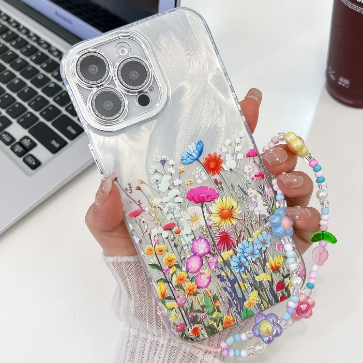 For iPhone 15 Pro Electroplating Flower Texture Wristband TPU Phone Case(Flowers SH4)
For iPhone 15 Pro Electroplating Flower Texture Wristband TPU Phone Case(Flowers SH4)