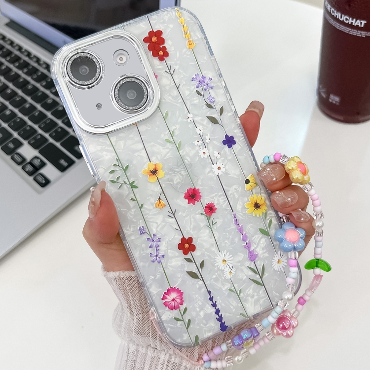 For iPhone 15 Electroplating Flower Texture Wristband TPU Phone Case(Yellow Wildflower SH6)
For iPhone 15 Electroplating Flower Texture Wristband TPU Phone Case(Yellow Wildflower SH6)