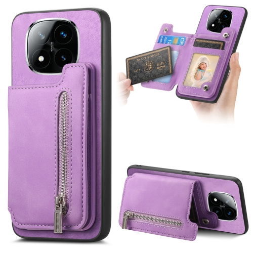 For Redmi Note 14 Pro+ 5G Retro MagSafe Zipper Wallet Card Bag Back Phone Case(Purple)
For Redmi Note 14 Pro+ 5G Retro MagSafe Zipper Wallet Card Bag Back Phone Case(Purple)