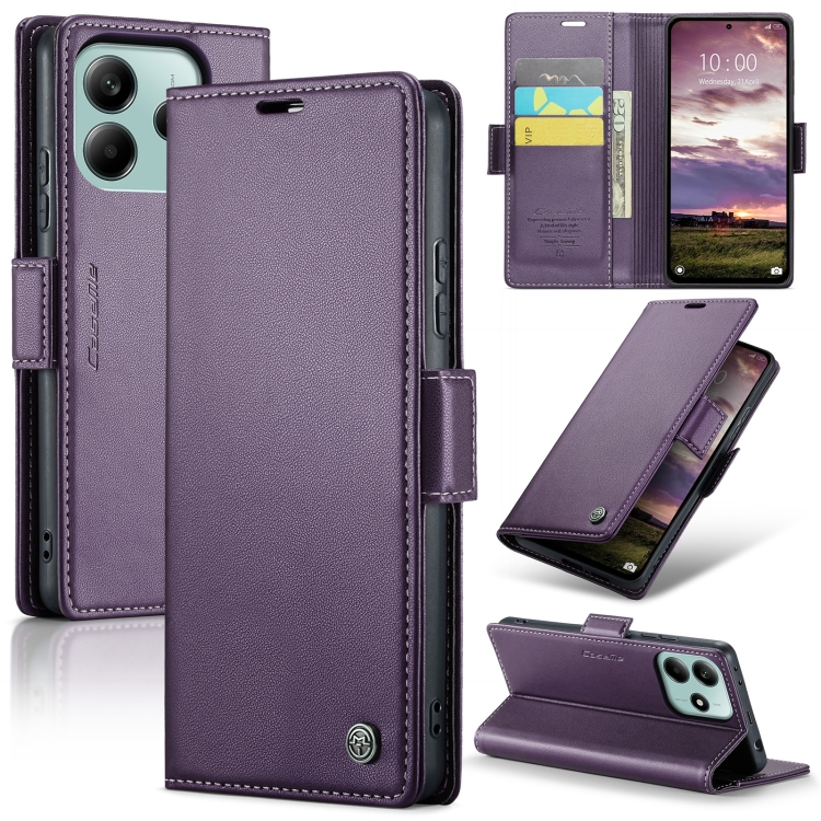 For Redmi Note 14 5G CaseMe 023 Butterfly Buckle Litchi Texture RFID Anti-theft Leather Phone Case(Purple)
For Redmi Note 14 5G CaseMe 023 Butterfly Buckle Litchi Texture RFID Anti-theft Leather Phone Case(Purple)