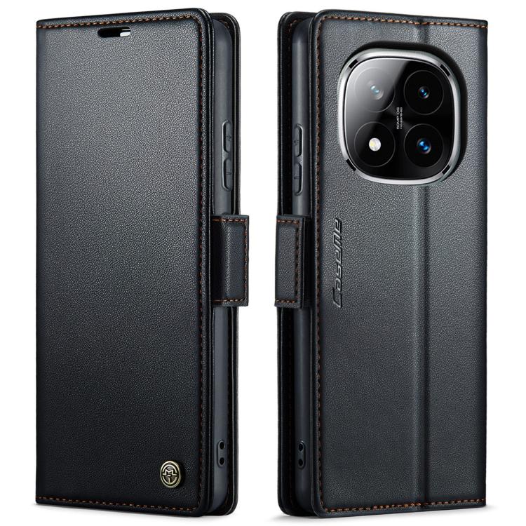 For Redmi Note 14 Pro 4G CaseMe 023 Butterfly Buckle Litchi Texture RFID Anti-theft Leather Phone Case(Black)
For Redmi Note 14 Pro 4G CaseMe 023 Butterfly Buckle Litchi Texture RFID Anti-theft Leather Phone Case(Black)