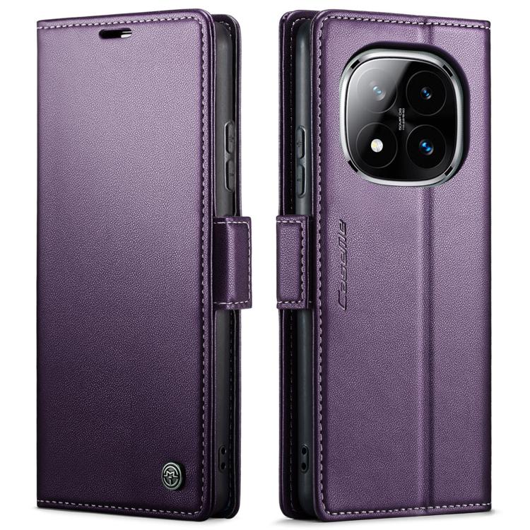 For Redmi Note 14 Pro 4G CaseMe 023 Butterfly Buckle Litchi Texture RFID Anti-theft Leather Phone Case(Purple)
For Redmi Note 14 Pro 4G CaseMe 023 Butterfly Buckle Litchi Texture RFID Anti-theft Leather Phone Case(Purple)