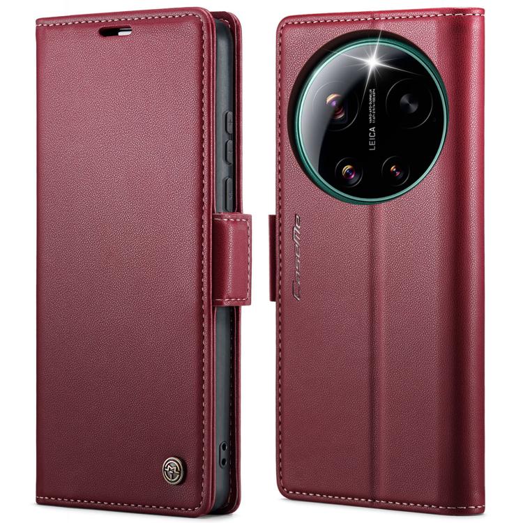 For Xiaomi 17 Ultra CaseMe 023 Butterfly Buckle Litchi Texture RFID Anti-theft Leather Phone Case(Red)
For Xiaomi 17 Ultra CaseMe 023 Butterfly Buckle Litchi Texture RFID Anti-theft Leather Phone Case(Red)