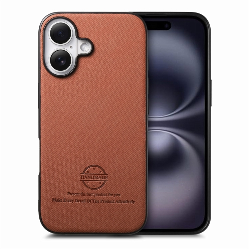 For iPhone 16 Plus Twill Fabric Leather Skin Back Phone Case(Brown)
For iPhone 16 Plus Twill Fabric Leather Skin Back Phone Case(Brown)
