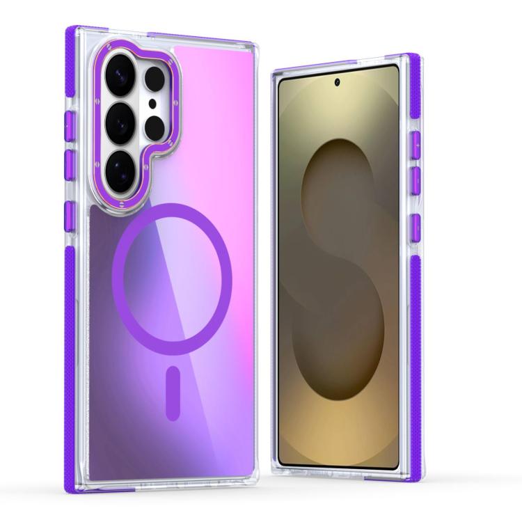 For Samsung Galaxy S26 Ultra 5G Dual-Color Gradient Discolor MagSafe Phone Case(Purple)
For Samsung Galaxy S26 Ultra 5G Dual-Color Gradient Discolor MagSafe Phone Case(Purple)