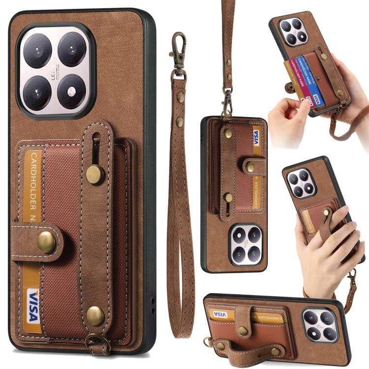 For Xiaomi 15T Retro Cross Wristband Wallet Leather Back Phone Case(Brown)
For Xiaomi 15T Retro Cross Wristband Wallet Leather Back Phone Case(Brown)