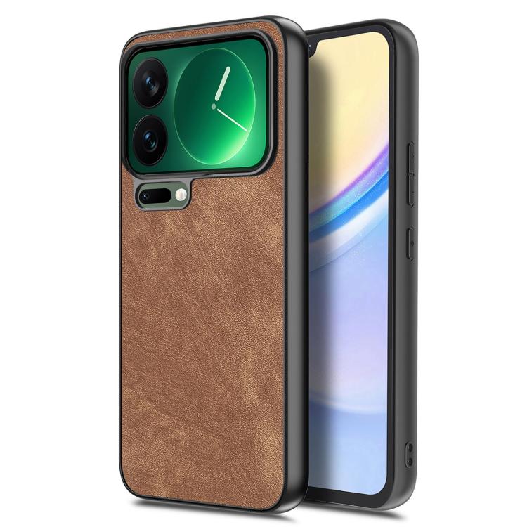 For Xiaomi 17 Pro Vintage Leather PC Back Cover Phone Case(Brown)
For Xiaomi 17 Pro Vintage Leather PC Back Cover Phone Case(Brown)